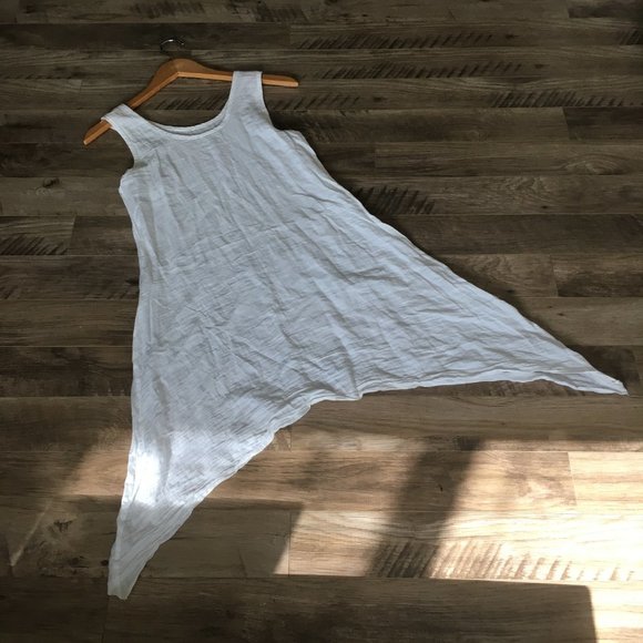 White Maiden Flowy Cotton Handkerchief Dress - Picture 7 of 15